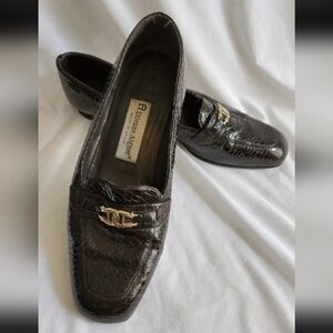 Dark Chocolate Vintage Y2K Etienne Aigner Shoes Leather Slip On Loafers Sz 7.5M